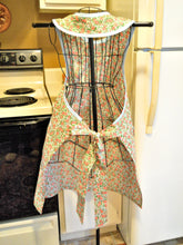 Load image into Gallery viewer, Old Fashioned Plus Size Apron in Pink and Light Blue Floral size 3XL