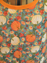 Load image into Gallery viewer, Women&#39;s Fall Thanksgiving Old Fashioned Pumpkin Apron in Teal size XL