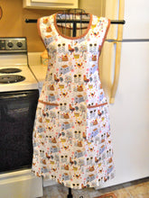 Load image into Gallery viewer, Grandma Old Fashioned Style Apron with Chickens and Roosters size XL