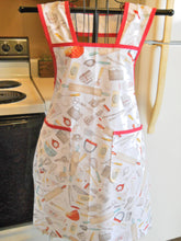 Load image into Gallery viewer, Old Fashioned Full Apron with Vintage Cooking Utensils in size XL