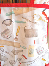 Load image into Gallery viewer, Old Fashioned Full Apron with Vintage Cooking Utensils in size XL