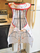 Load image into Gallery viewer, Old Fashioned Full Apron with Vintage Cooking Utensils in size XL