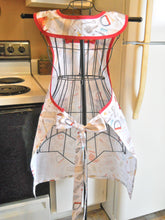 Load image into Gallery viewer, Old Fashioned Full Apron with Vintage Cooking Utensils in size Large