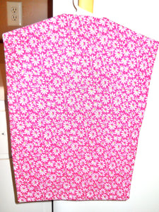 Old Fashioned Clothespin Bag with Pink Daisies