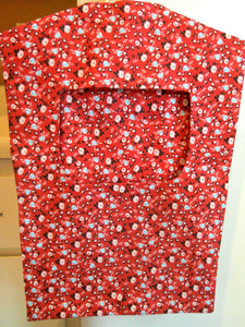 Old Fashioned Clothespin Bag in Red Calico