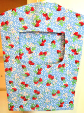 Load image into Gallery viewer, Old Fashioned Style Clothespin Bag in Blue with Strawberries