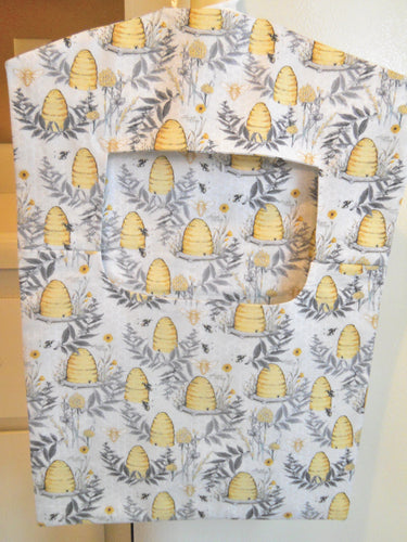 Vintage Style Clothespin Bag with Bees and Hives