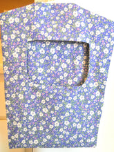 Load image into Gallery viewer, Old Style Clothespin Bag in Blue and Orchid Floral