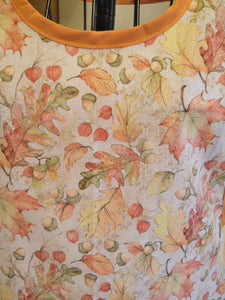 Fall Thanksgiving Vintage Style Apron with Autumn Leaves in Medium