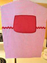 Load image into Gallery viewer, Vintage Style Clothespin Bag in Red and White Stripes